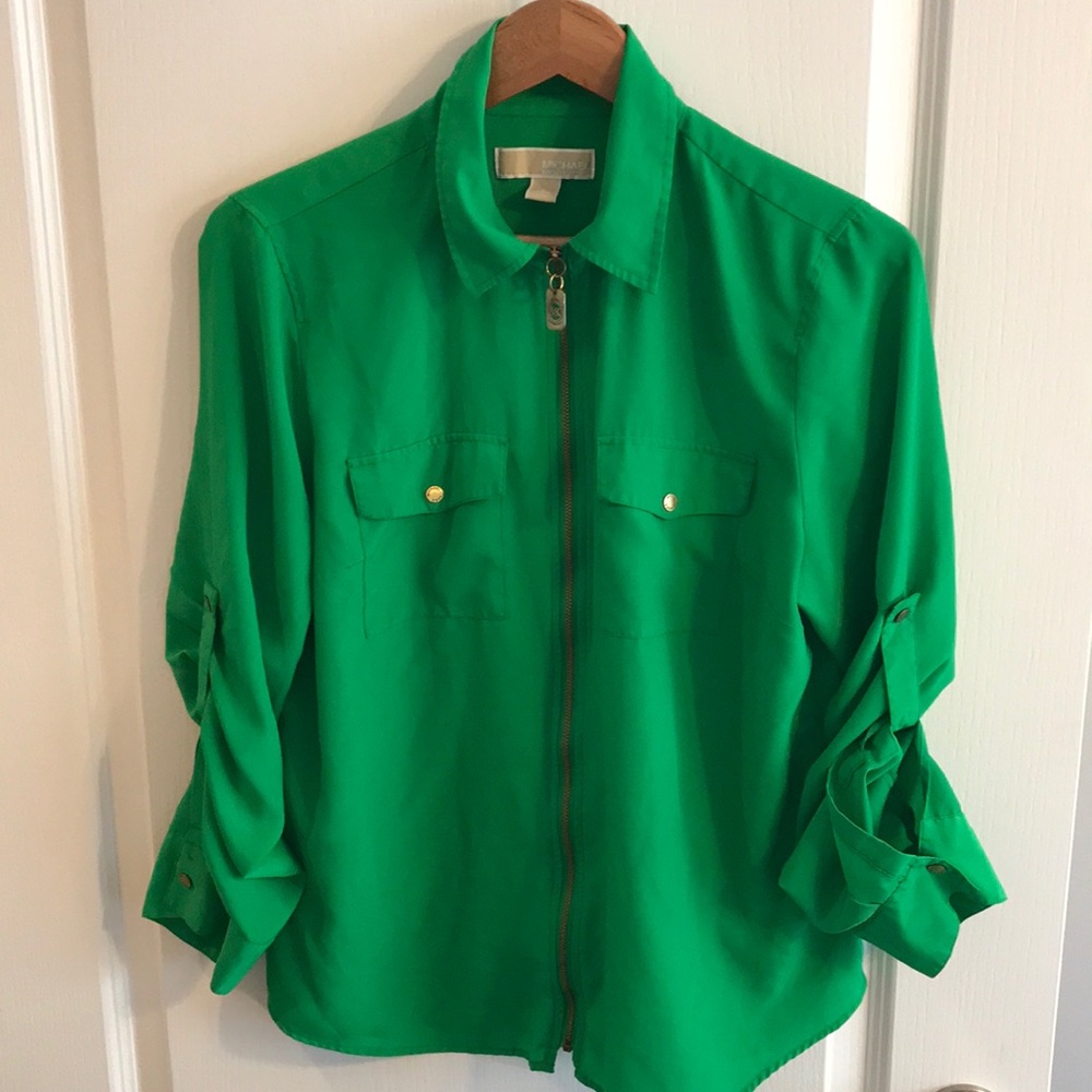 Green blouse